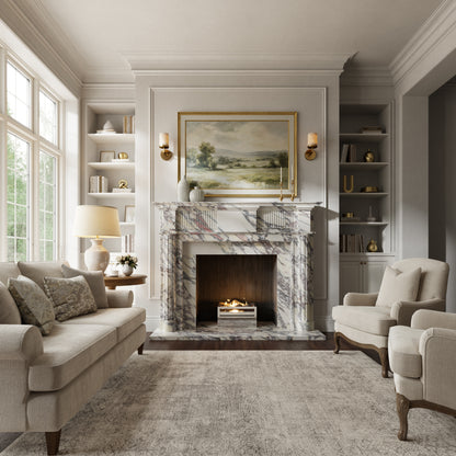 Madeleine Calacatta Viola Honed Marble Fireplace 1830mm