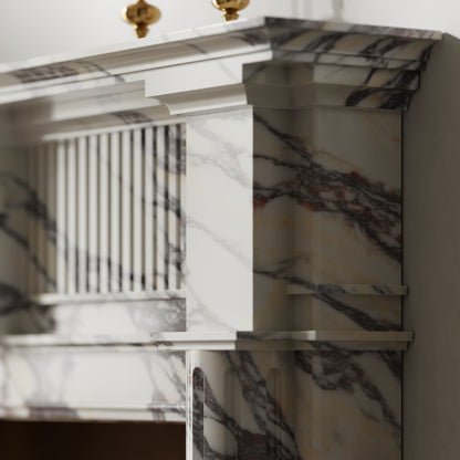 Madeleine Calacatta Viola Honed Marble Fireplace 1830mm