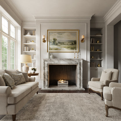Monarch Arabescato Honed Marble Fireplace 1680mm