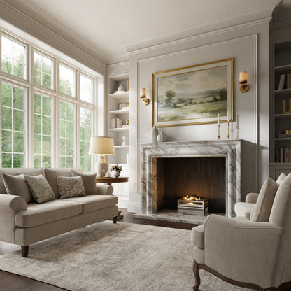Monarch Arabescato Honed Marble Fireplace 1680mm