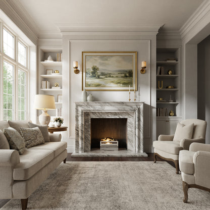 Monarch Arabescato Honed Marble Fireplace 1680mm
