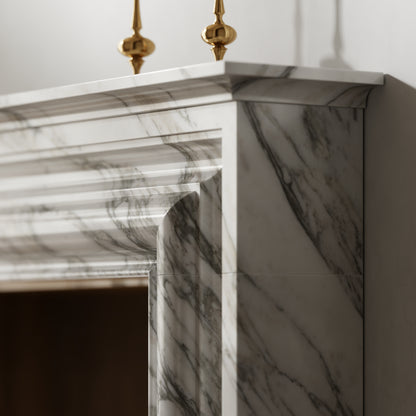 Monarch Arabescato Honed Marble Fireplace 1680mm