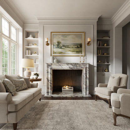 Monarch Calacatta Viola Honed Marble Fireplace 1680mm