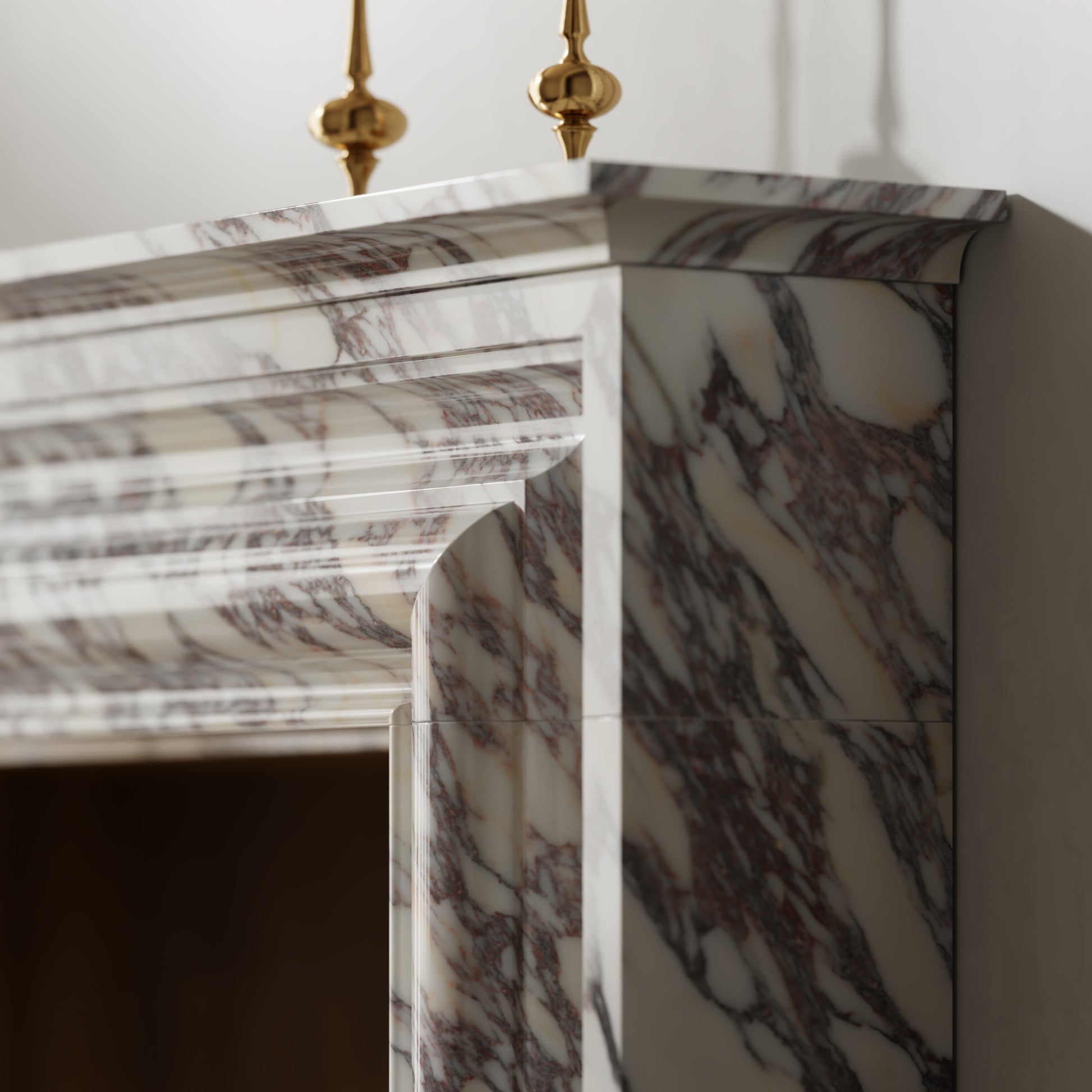 Monarch Calacatta Viola Honed Marble Fireplace 1680mm