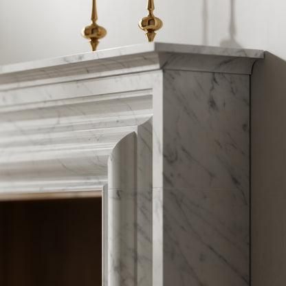 Monarch Carrara Honed Marble Fireplace 1680mm