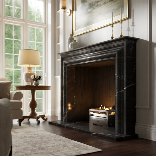 Monarch Pietra Grey Honed Marble Fireplace 1680mm
