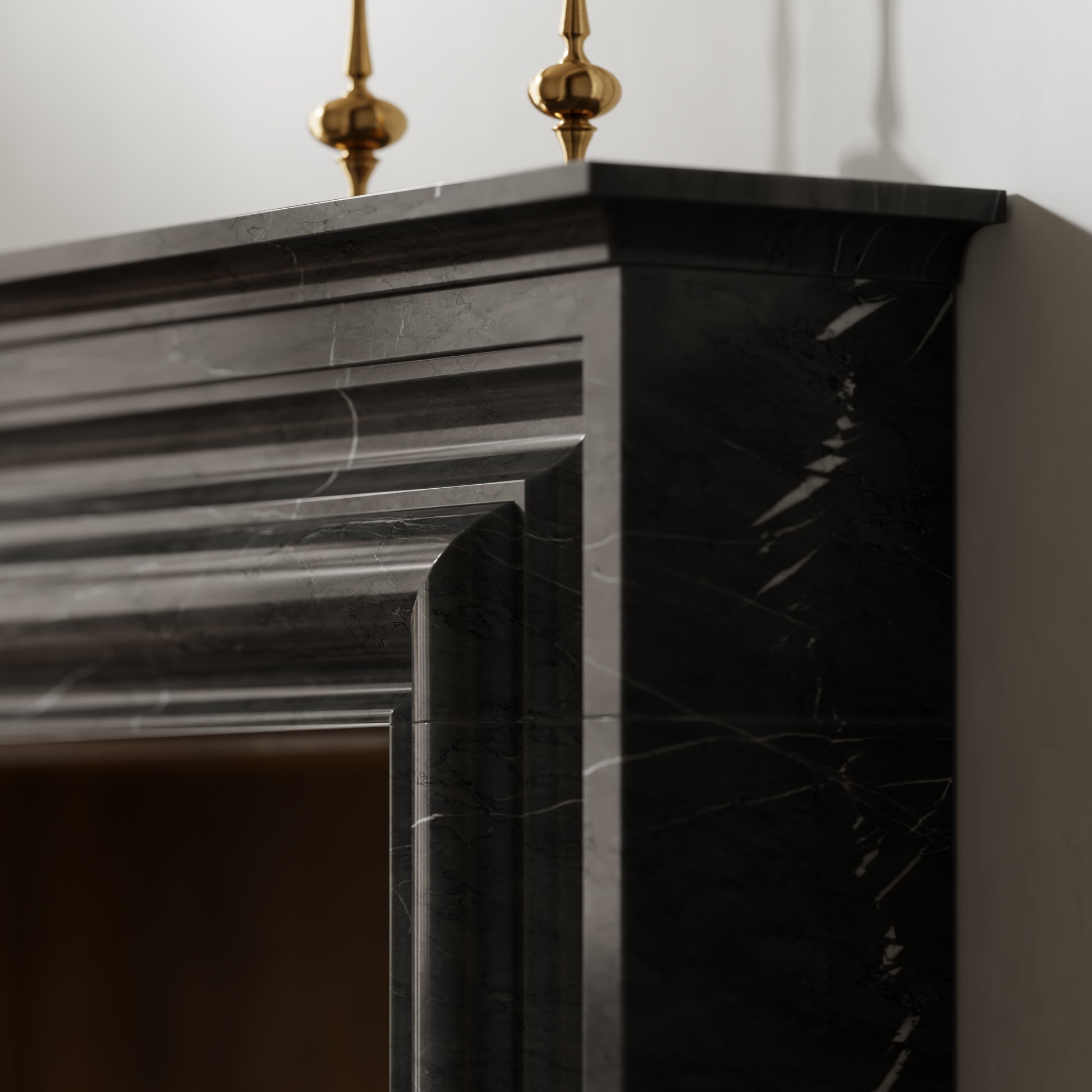 Monarch Pietra Grey Honed Marble Fireplace 1680mm