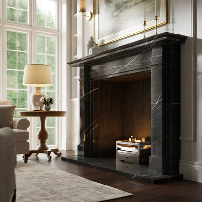 Renais Pietra Grey Honed Marble Fireplace 1900mm