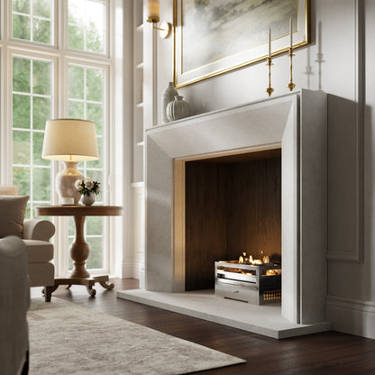 Reve Beige Limestone Honed Marble Fireplace 1600mm