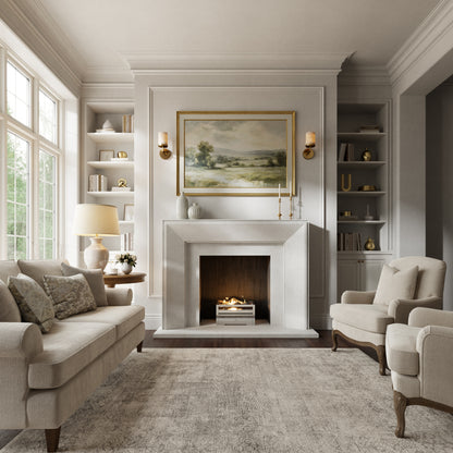 Reve Beige Limestone Honed Marble Fireplace 1600mm