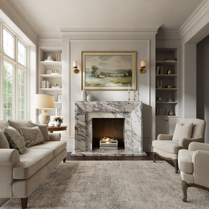 Reve Calacatta Viola Honed Marble Fireplace 1600mm
