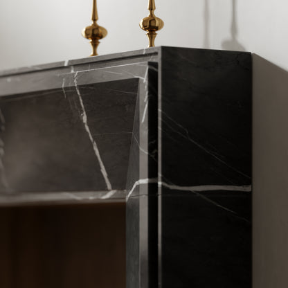 Reve Pietra Grey Honed Marble Fireplace 1600mm
