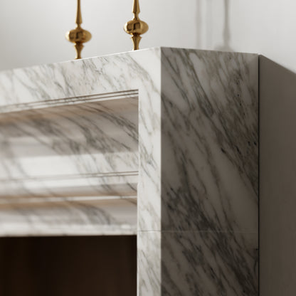 Valois Arabescato Honed Marble Fireplace 1700mm