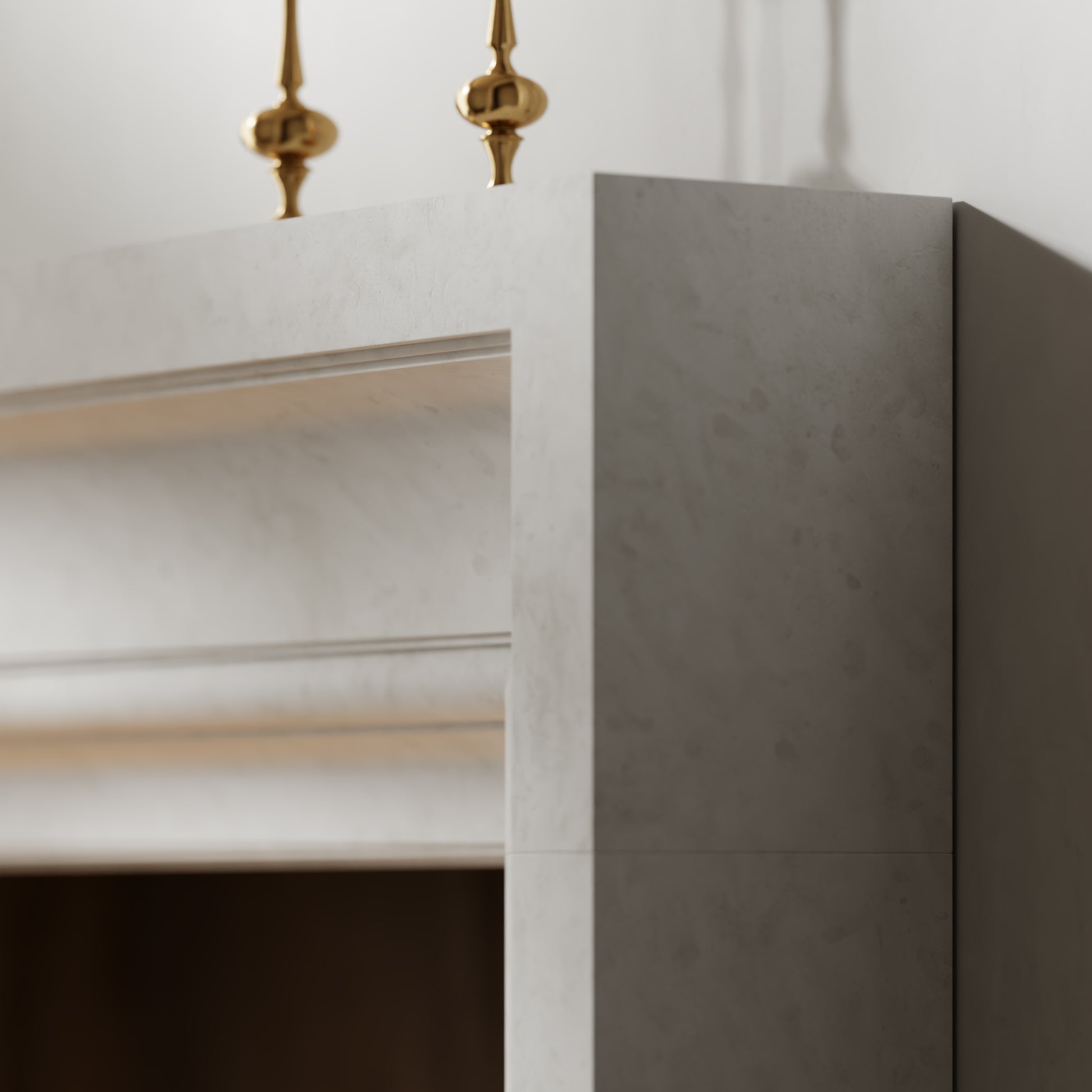 Valois Beige Limestone Honed Marble Fireplace 1700mm