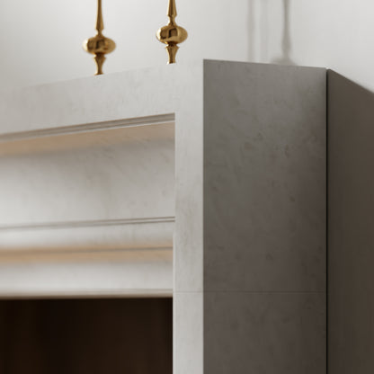 Valois Beige Limestone Honed Marble Fireplace 1700mm