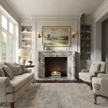 Valois Calacatta Viola Honed Marble Fireplace 1700mm
