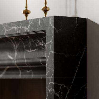 Valois Nero Marquina Honed Marble Fireplace 1700mm