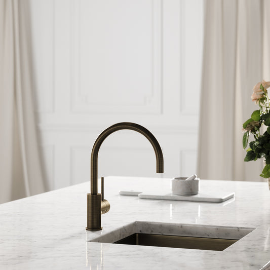 Giro Single Lever Kitchen Mixer Tap Brushed Bronze