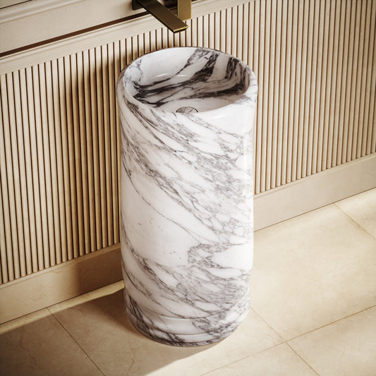 Grandeur Arabescato Marble Freestanding Basin 400mm