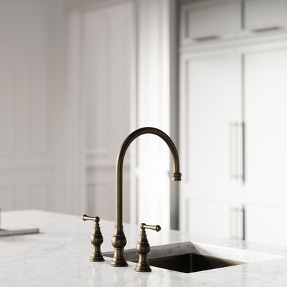 Grantley 3-Hole Traditional Kitchen Tap Brushed Bronze