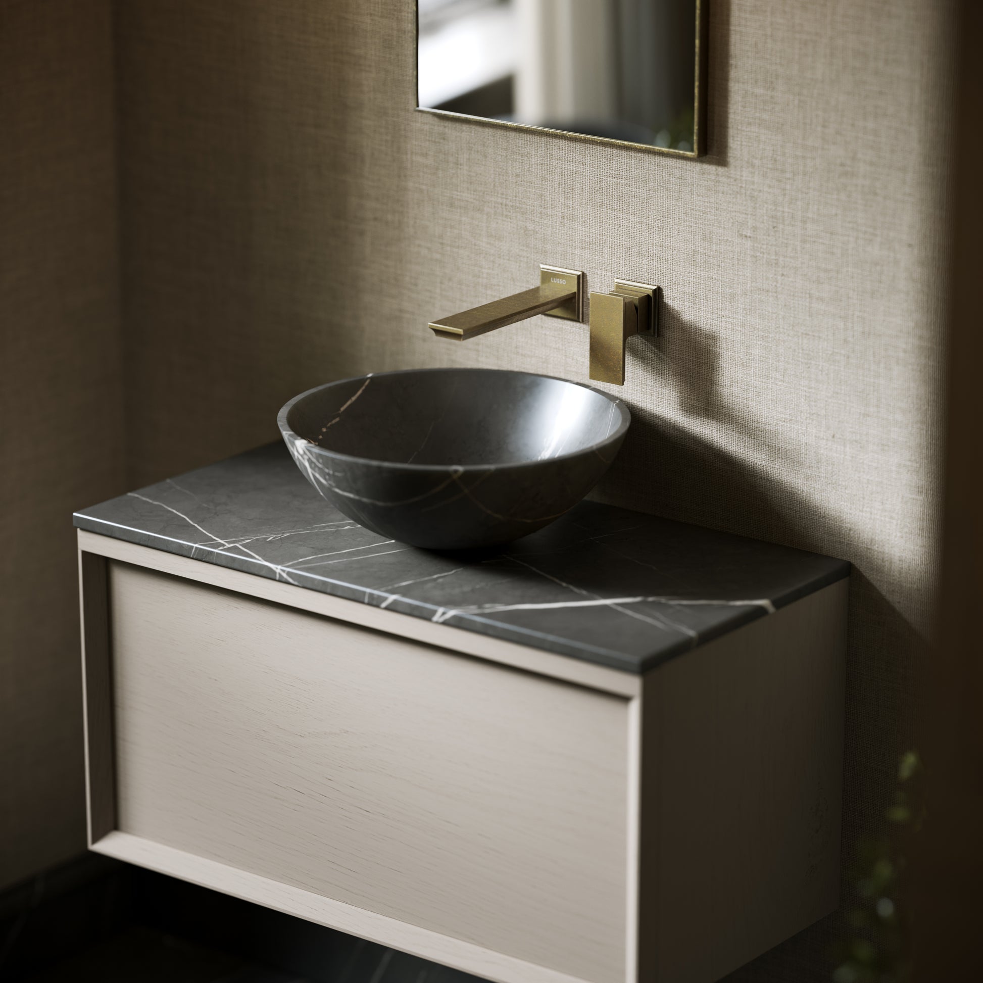 Italia Pietra Grey Marble Countertop Basin 400mm