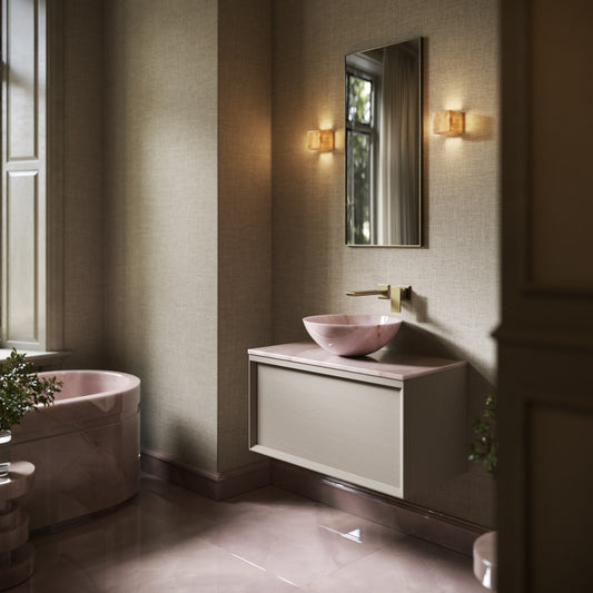 Annabel Pink Onyx Countertop Basin 400mm