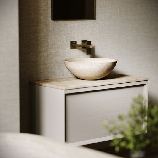 Italia Travertine Stone Countertop Basin 400mm