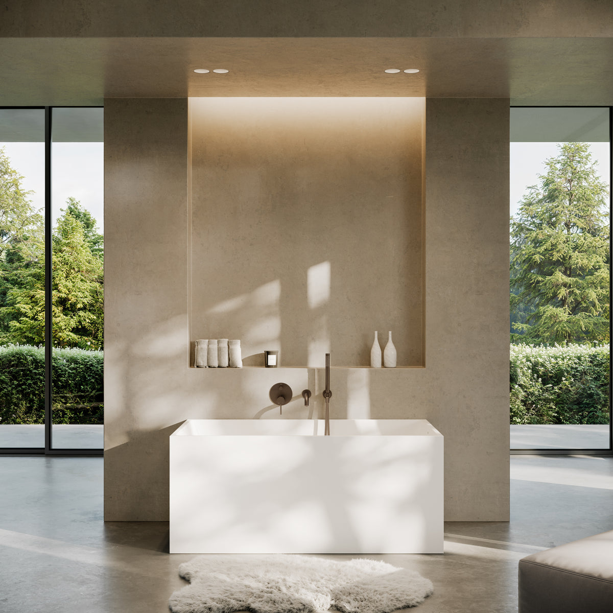 Lusso Light Kube Freestanding  Bath 1400mm