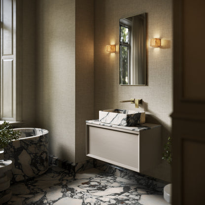 Kudos Calacatta Viola Marble Countertop Basin 455mm
