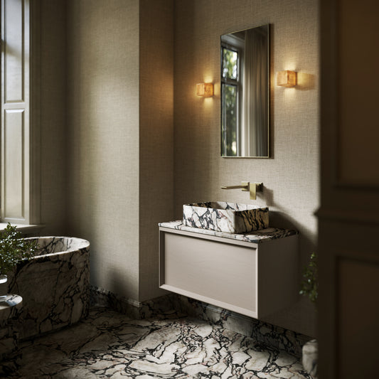 Kudos Calacatta Viola Marble Countertop Basin 455mm