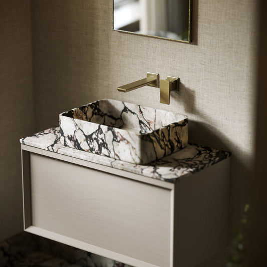 Kudos Calacatta Viola Marble Countertop Basin 455mm