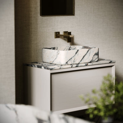 Kudos Calacatta Viola Marble Countertop Basin 455mm