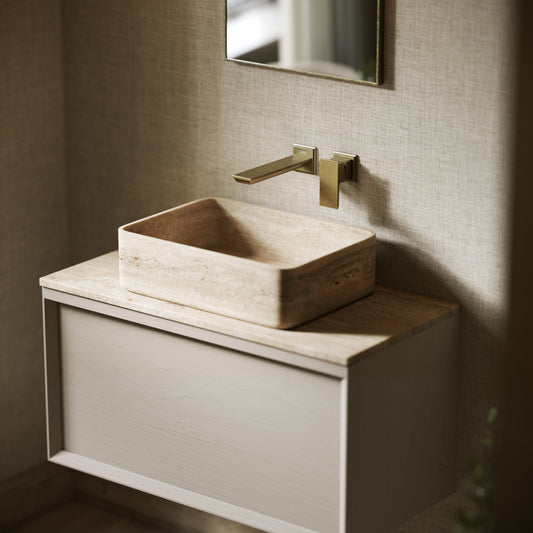 Kudos Travertine Stone Countertop Basin 455mm