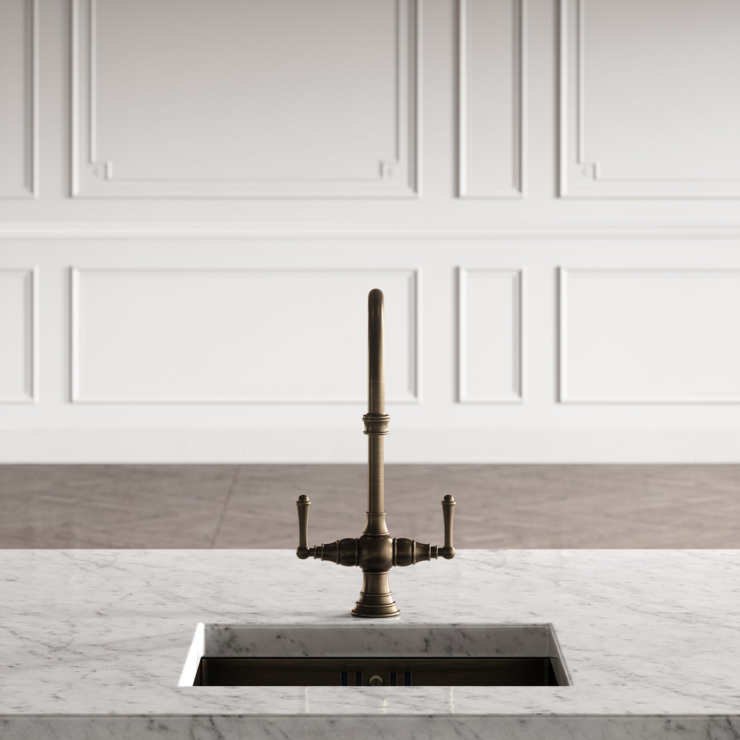 Lambeth Single Hole Traditional Kitchen Tap Brushed Bronze