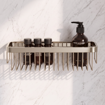 Eton Polished Nickel Large Shower Storage Basket