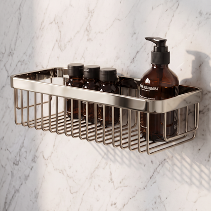 Eton Polished Nickel Large Shower Storage Basket