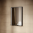Lumiere Matte Black Mirror With Natural White LED light and Demister 600mm