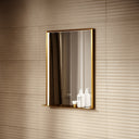 Lumiere Brushed Gold Mirror With Natural White LED light and Demister 600mm