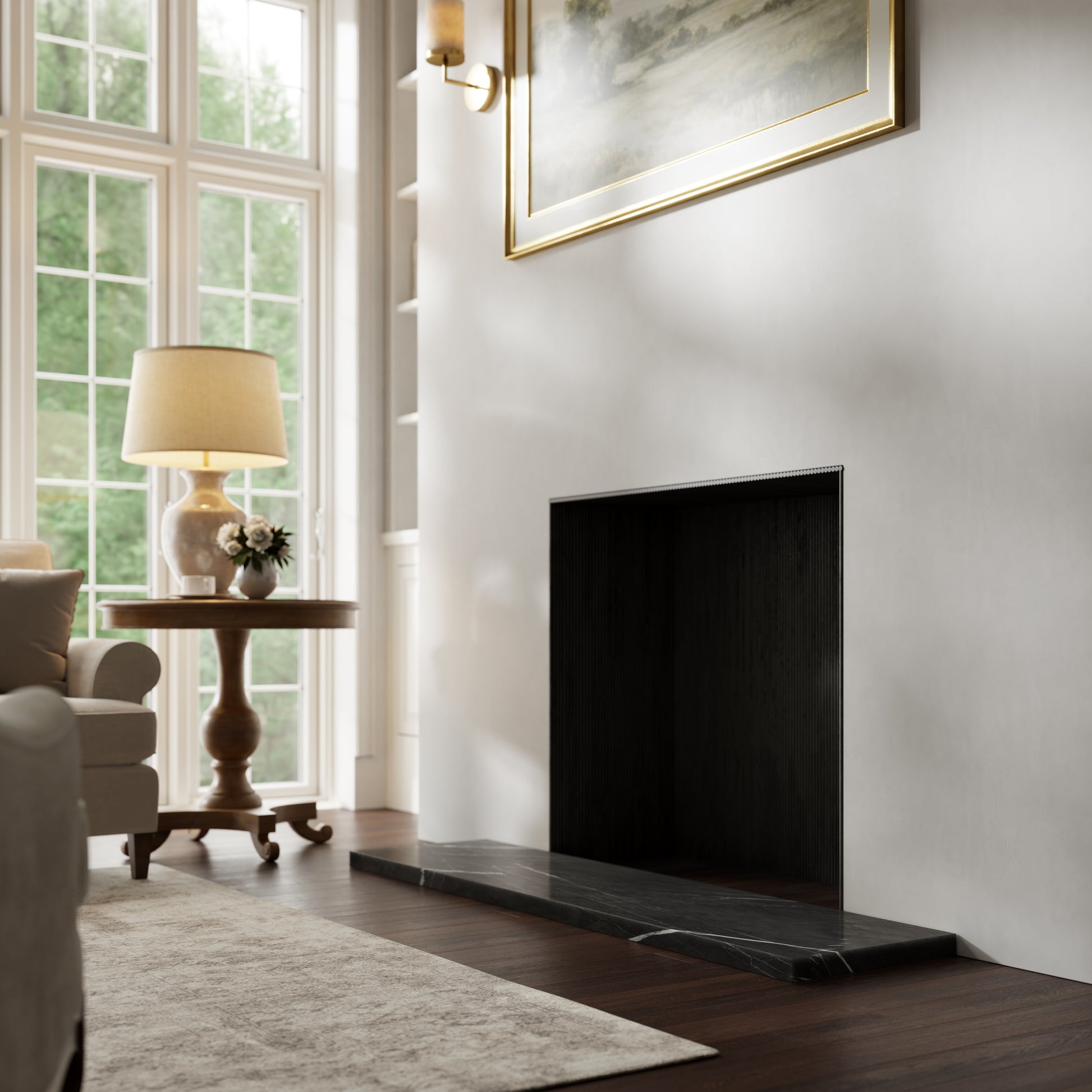 Marais Pietra Grey Honed Marble Outer Hearth - All Sizes