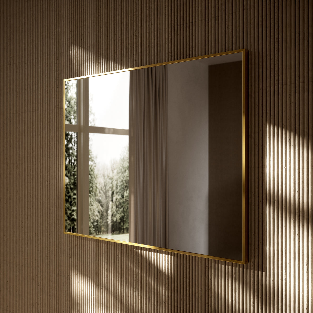 Moode Brushed Gold Mirror 1000mm