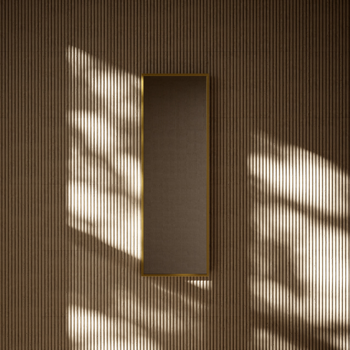 Moode Brushed Gold Mirror 300mm