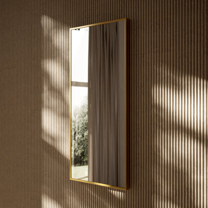 Moode Brushed Gold Mirror 400mm