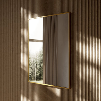 Moode Brushed Gold Mirror 600mm