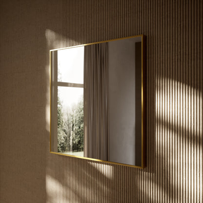 Moode Brushed Gold Mirror 800mm