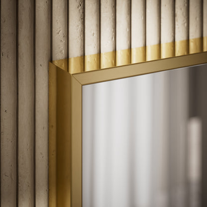 Moode Brushed Gold Mirror 400mm