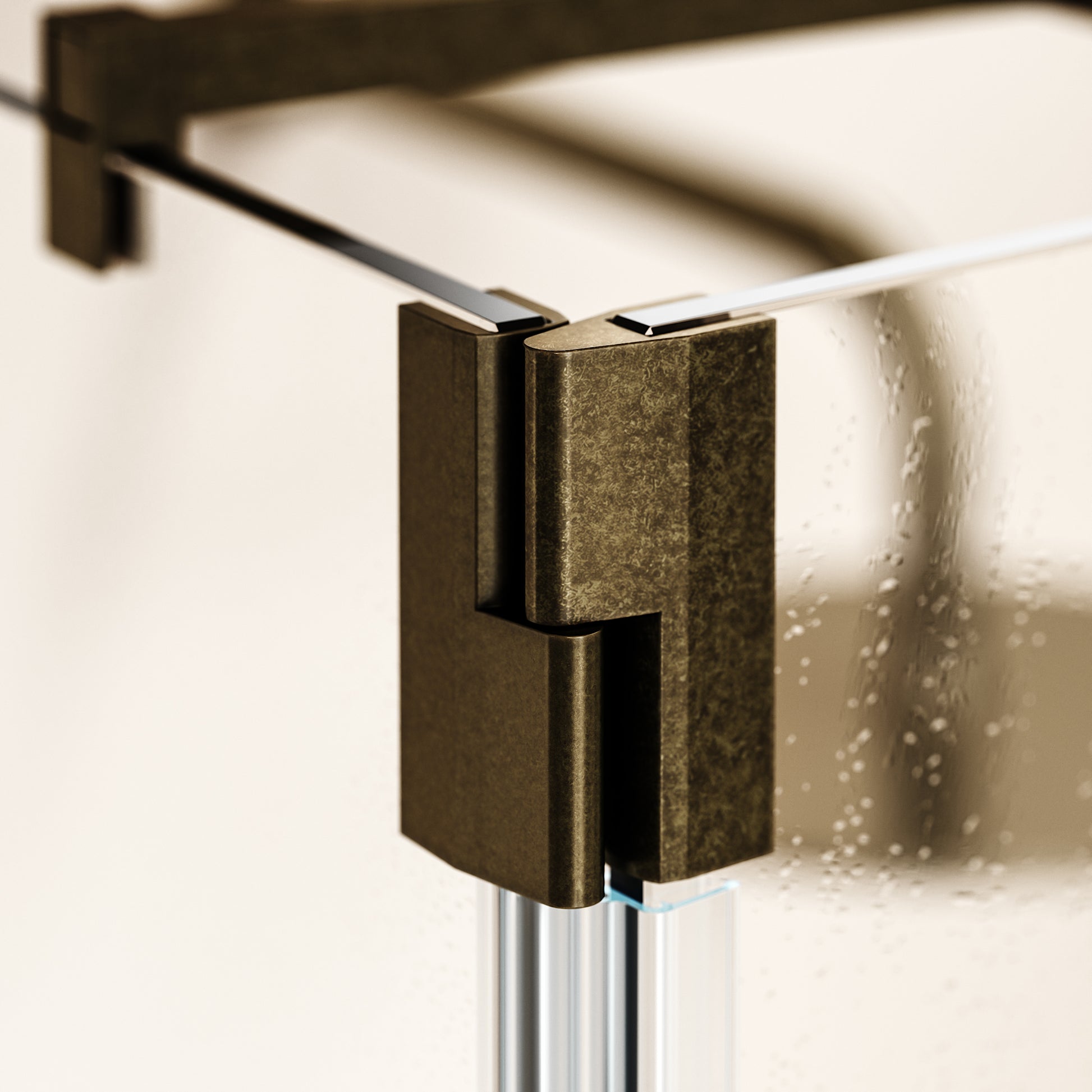 Modular Aged Bronze Glass Deflector Panel 300mm
