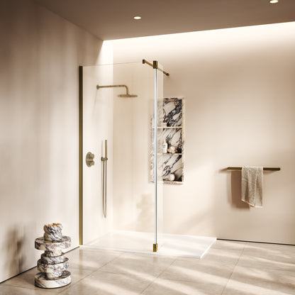 Modular Aged Bronze Glass Deflector Panel 300mm