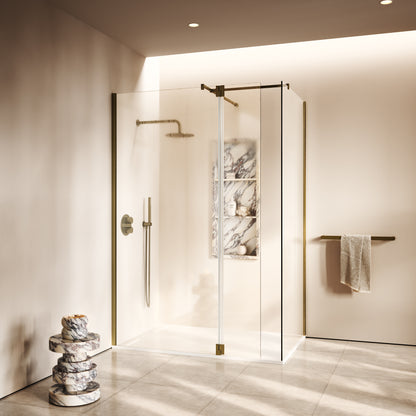 Modular Aged Bronze Glass Deflector Panel 300mm