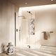 Modular Brushed Bronze Glass Deflector Panel 300mm