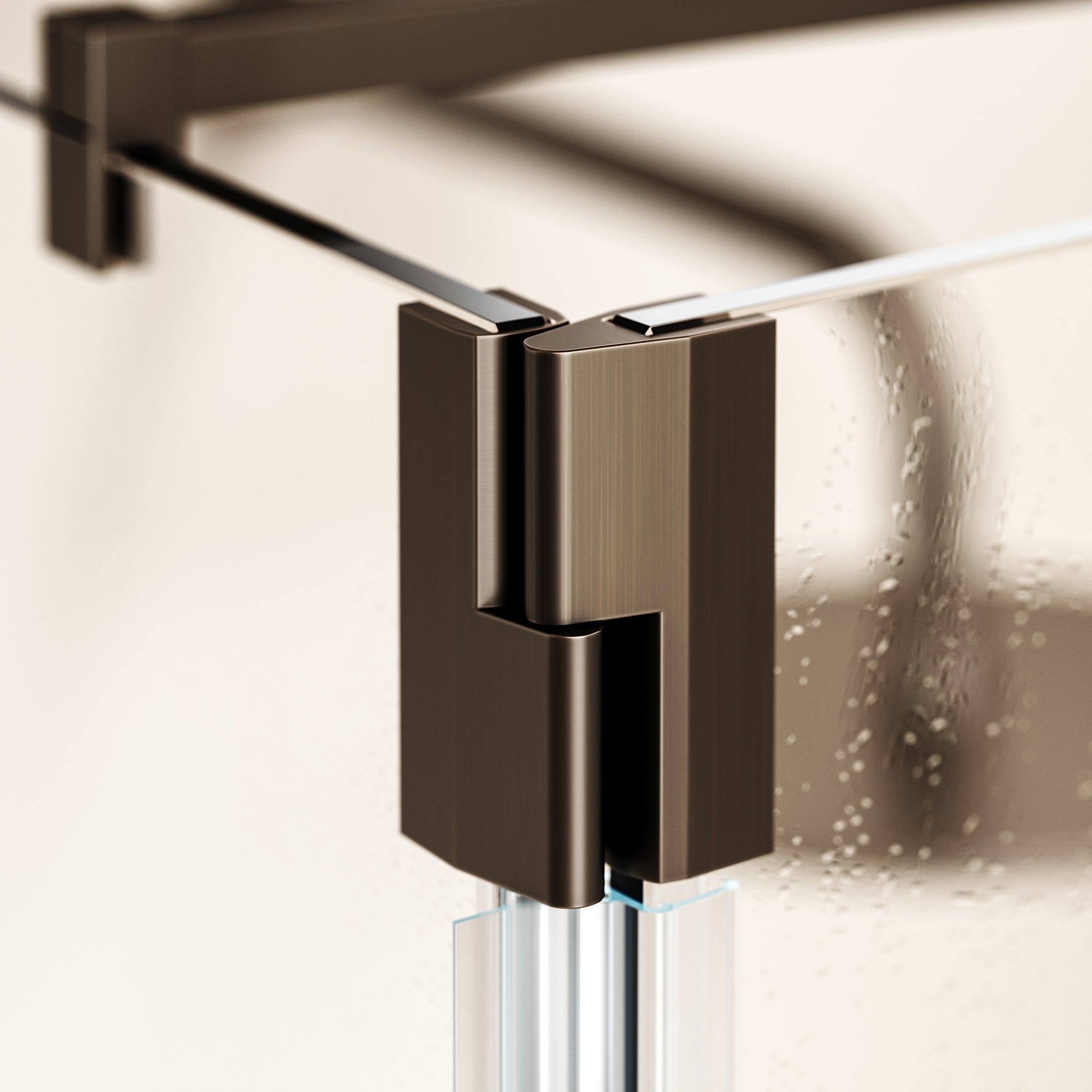 Modular Brushed Bronze Glass Deflector Panel 300mm